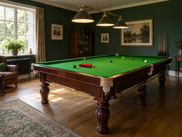 Illustrative home players snooker setting